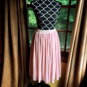 Dusty rose tulle skirt